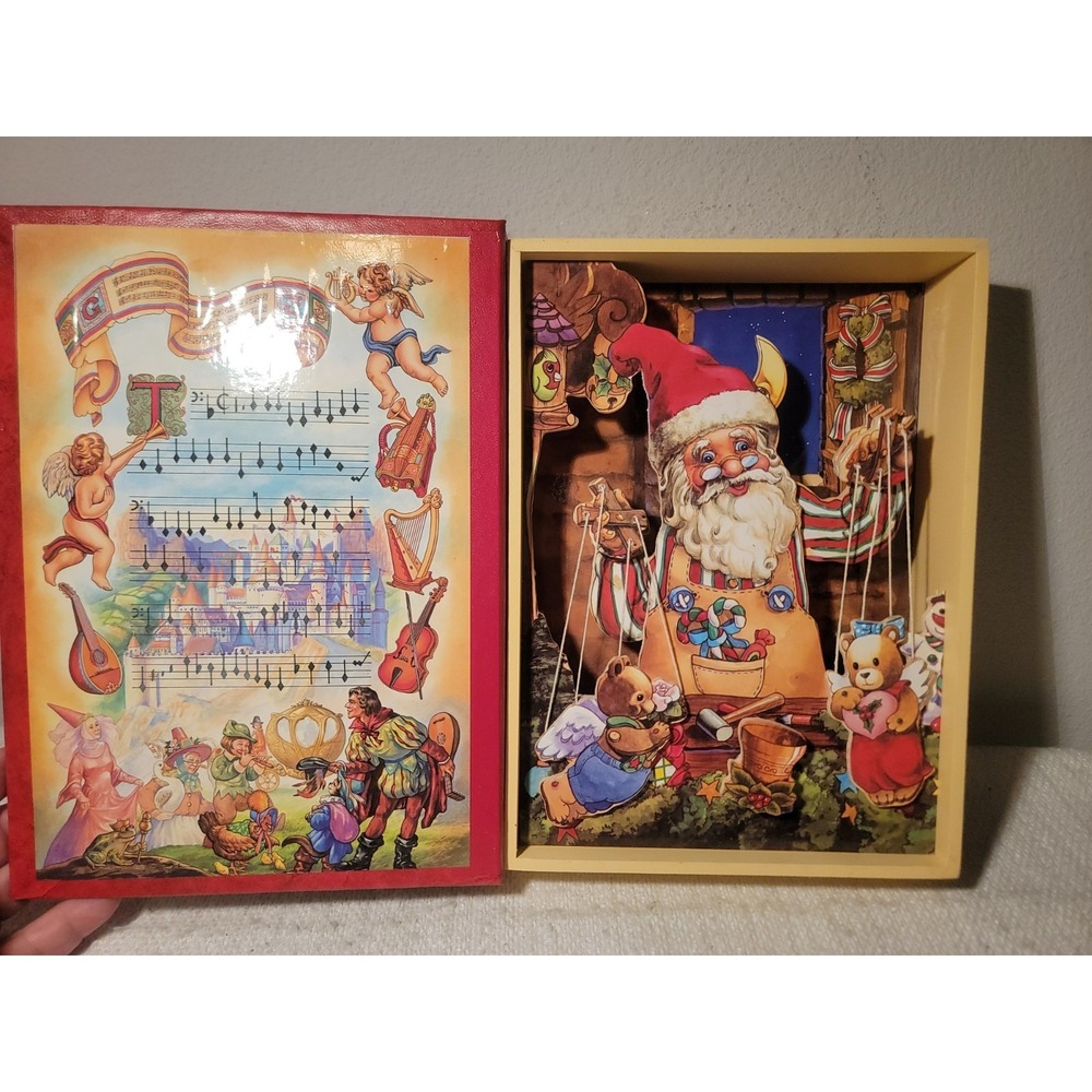 World Bazaar Joy Book Christmas Marionette 3D Pop Up Vintage‎ Music Decoration